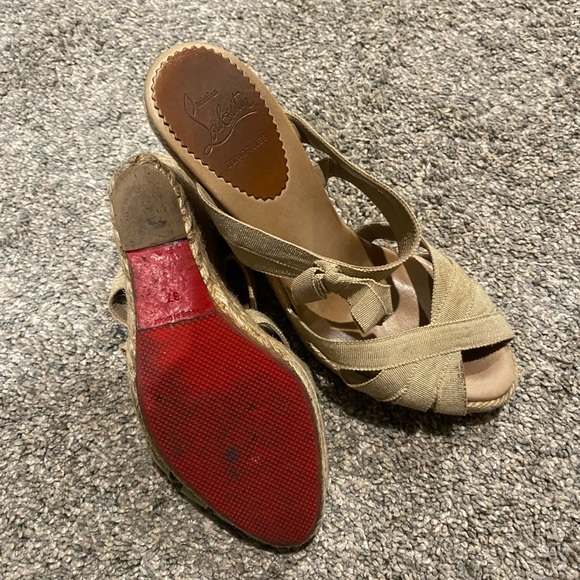 Louboutin wedges sz 37 - Picture 1 of 3